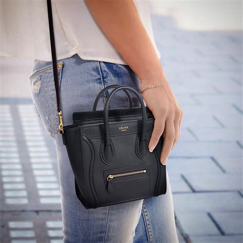 nano luggage shoulder bag celine|celine mini luggage tote bag.